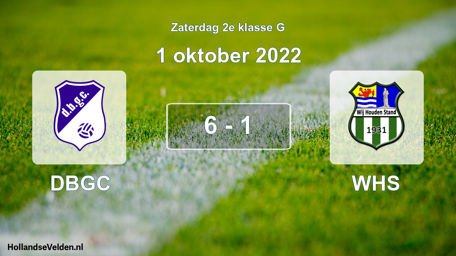 Total number of matches played: DBGC - WHS 6 - 1 (1 October 2022)