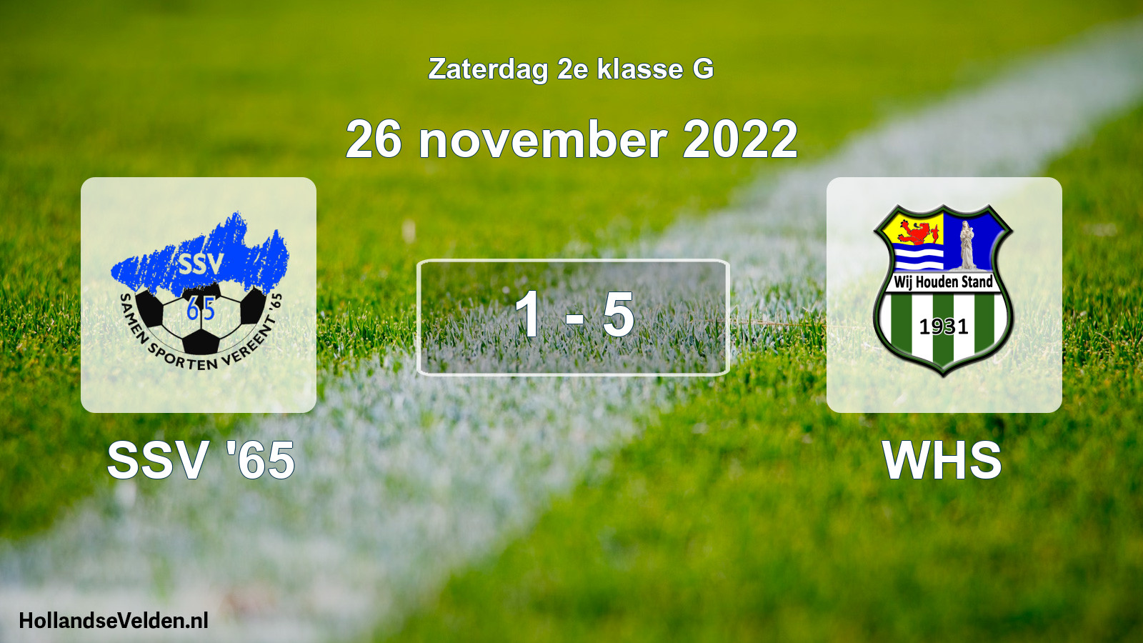 Total number of matches played: SSV '65 - WHS 1 - 5 (26 November 2022)