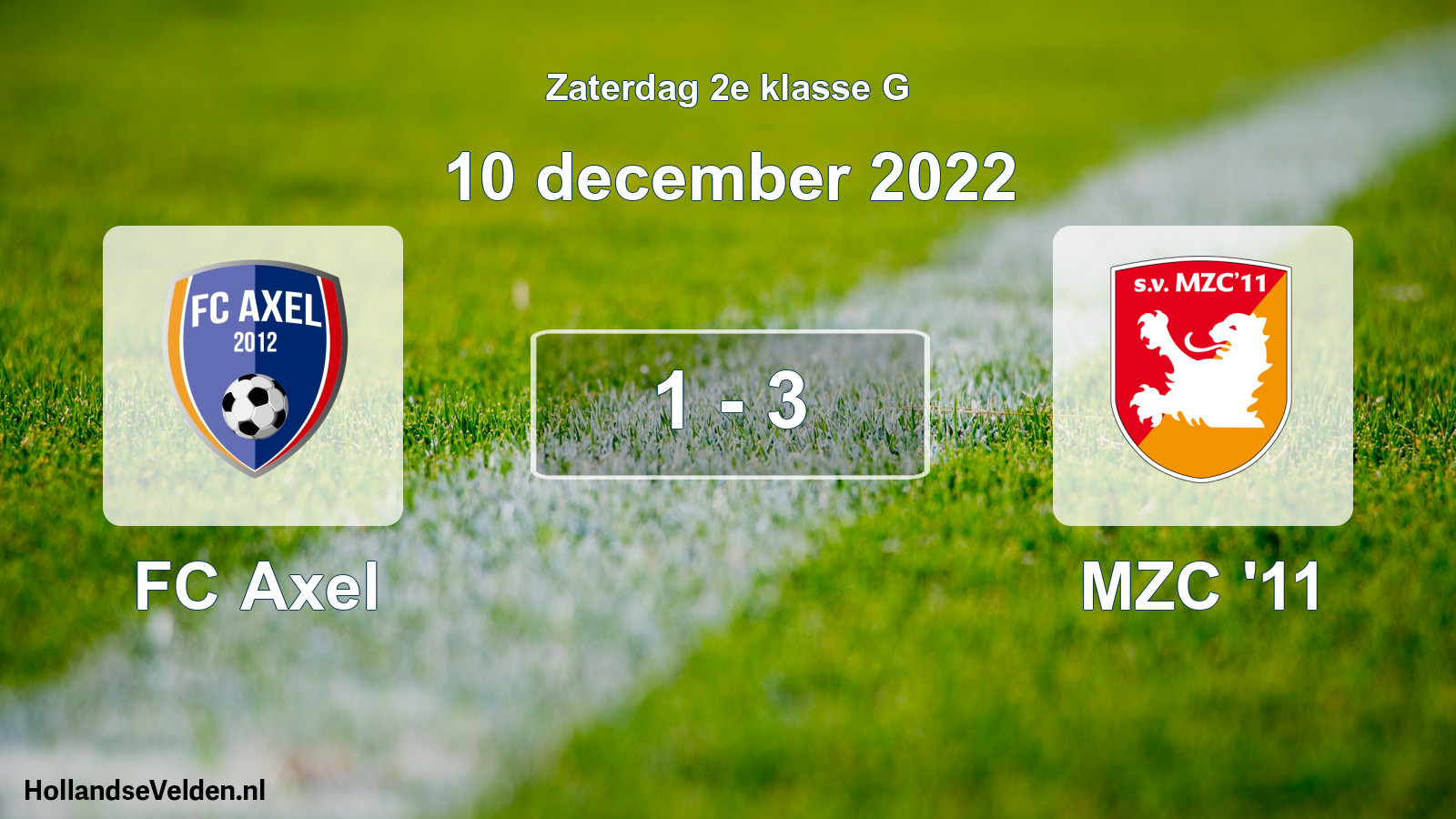 Total number of matches played: FC Axel - MZC '11 1 - 3 (10 December 2022)
