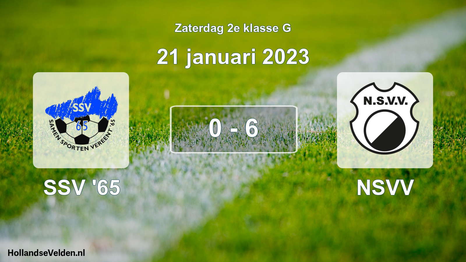 Total number of matches played: SSV '65 - NSVV 0 - 6 (21 January 2023)