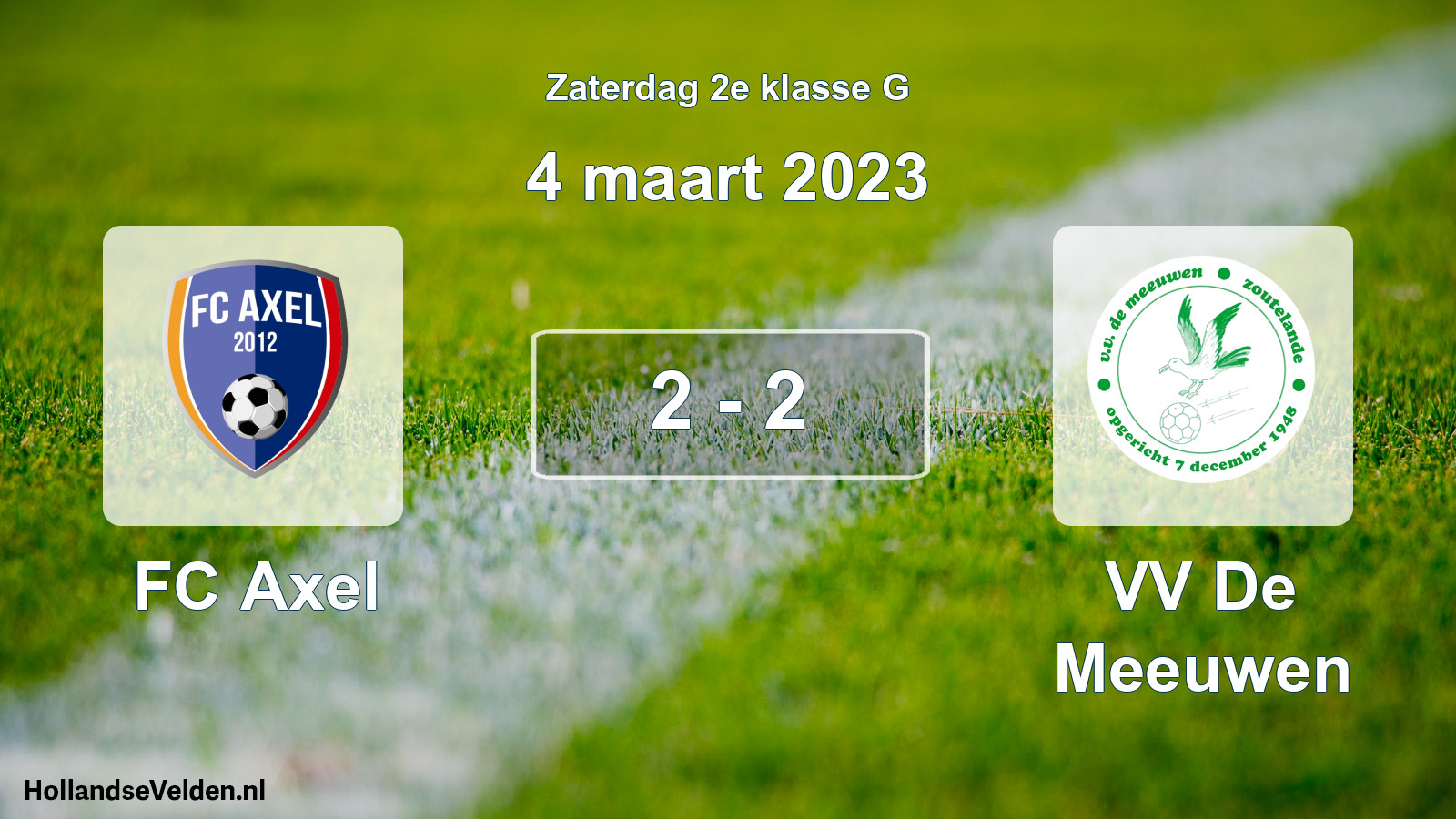 Total number of matches played: FC Axel - VV De Meeuwen 2 - 2 (4 March 2023)