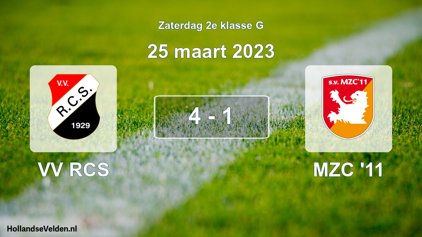 Total number of matches played: VV RCS - MZC '11 4 - 1 (25 March 2023)