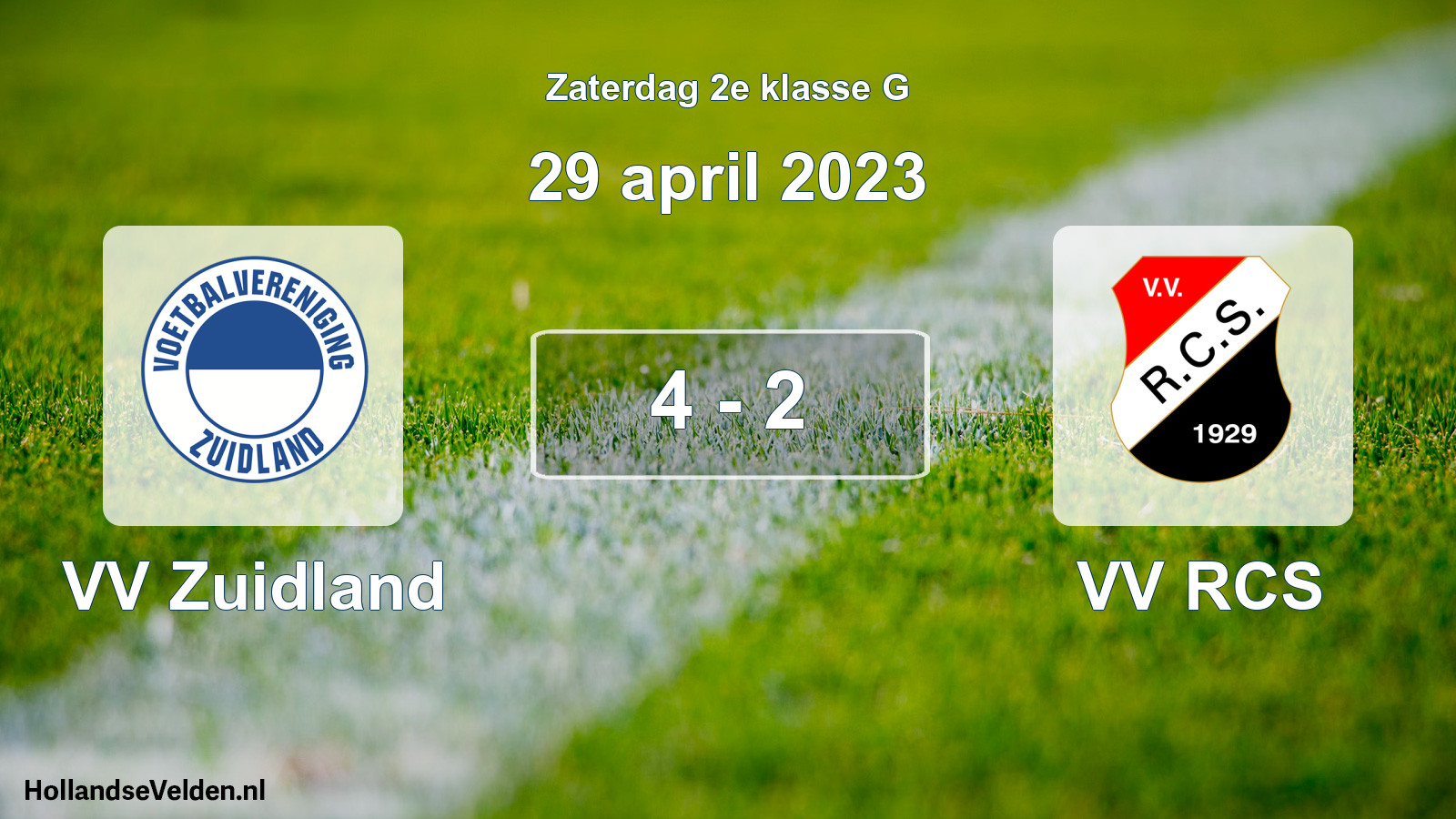 Total number of matches played: VV Zuidland - VV RCS 4 - 2 (29 April 2023)
