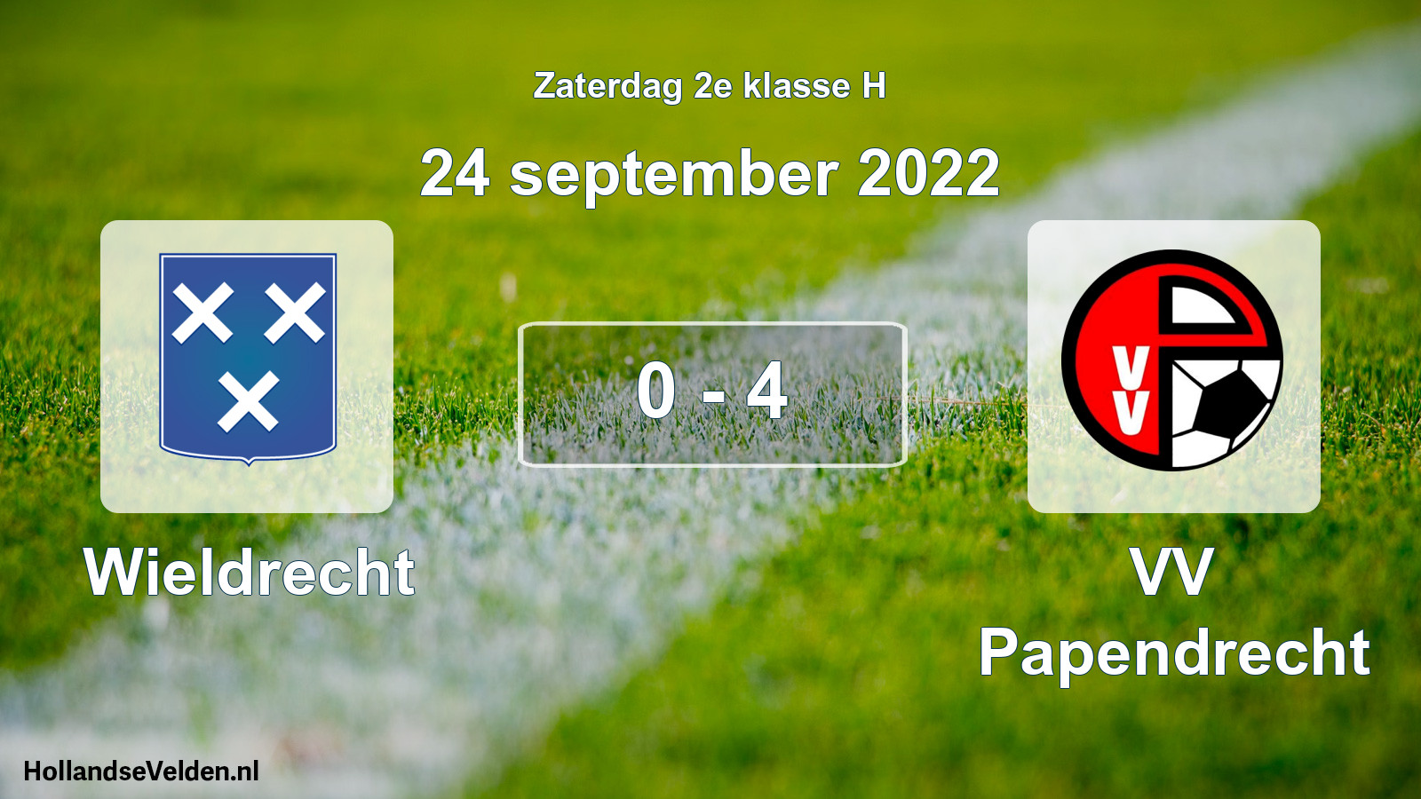 Total number of matches played: Wieldrecht - VV Papendrecht 0 - 4 (24 September 2022)