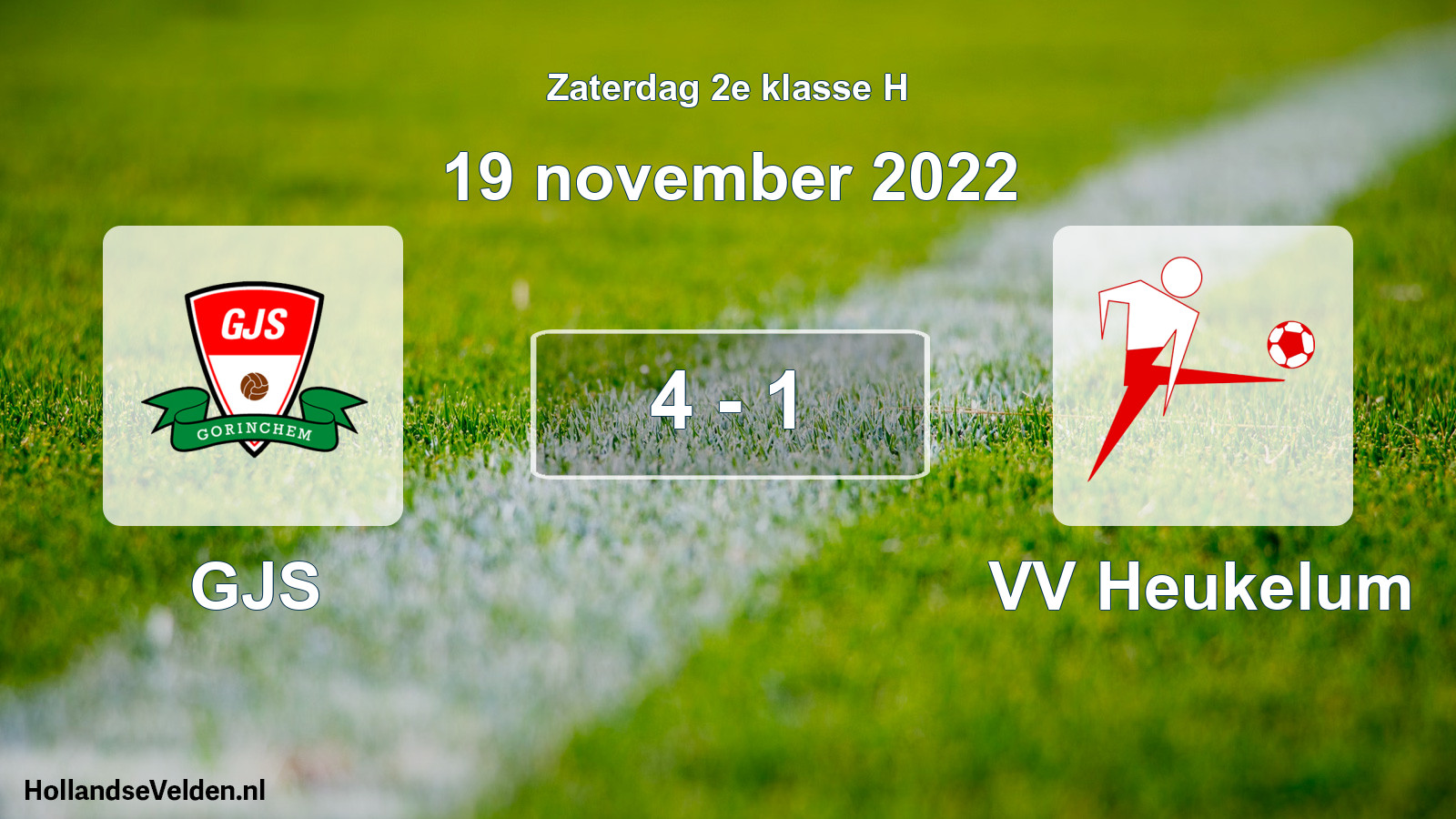 Total number of matches played: GJS - VV Heukelum 4 - 1 (19 November 2022)