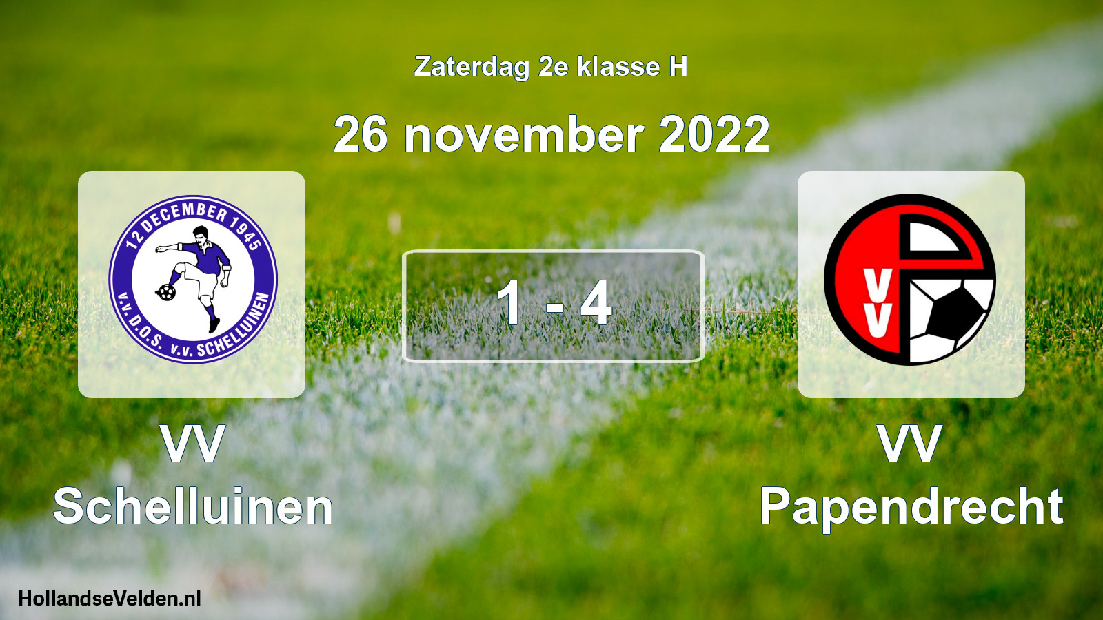 Total number of matches played: VV Schelluinen - VV Papendrecht 1 - 4 (26 November 2022)