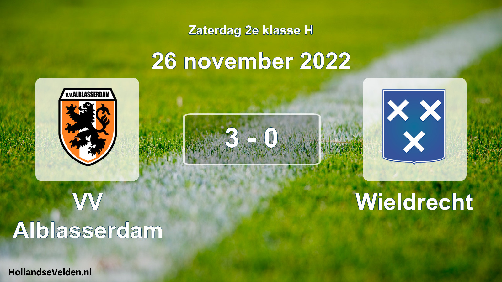 Total number of matches played: VV Alblasserdam - Wieldrecht 3 - 0 (26 November 2022)