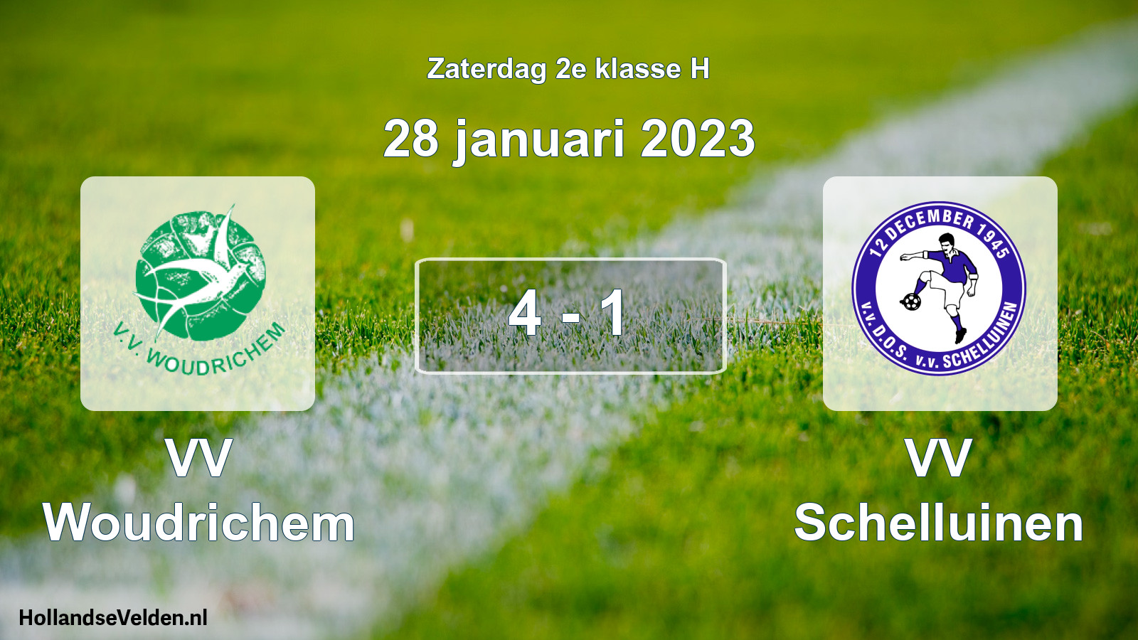 Total number of matches played: VV Woudrichem - VV Schelluinen 4 - 1 (28 January 2023)
