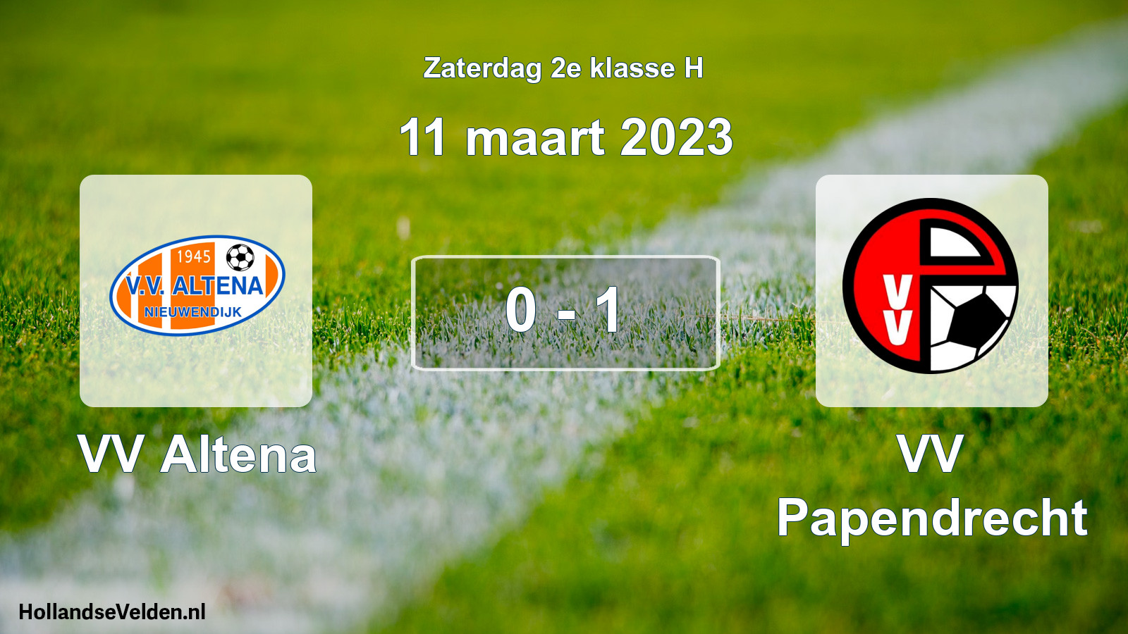 Total number of matches played: VV Altena - VV Papendrecht 0 - 1 (11 March 2023)