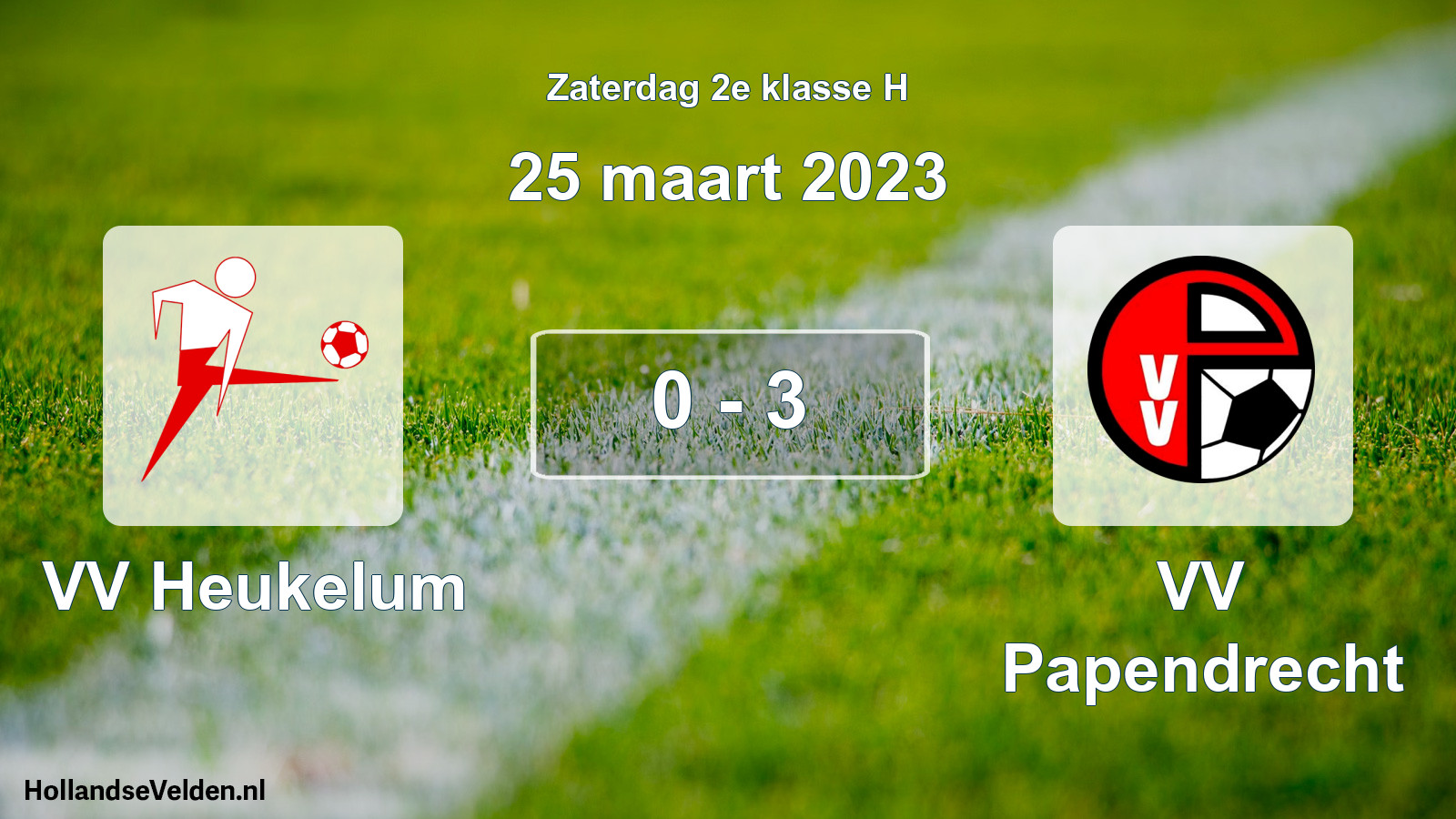Total number of matches played: VV Heukelum - VV Papendrecht 0 - 3 (25 March 2023)