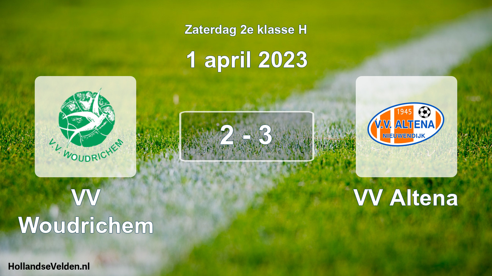Total number of matches played: VV Woudrichem - VV Altena 2 - 3 (1 April 2023)