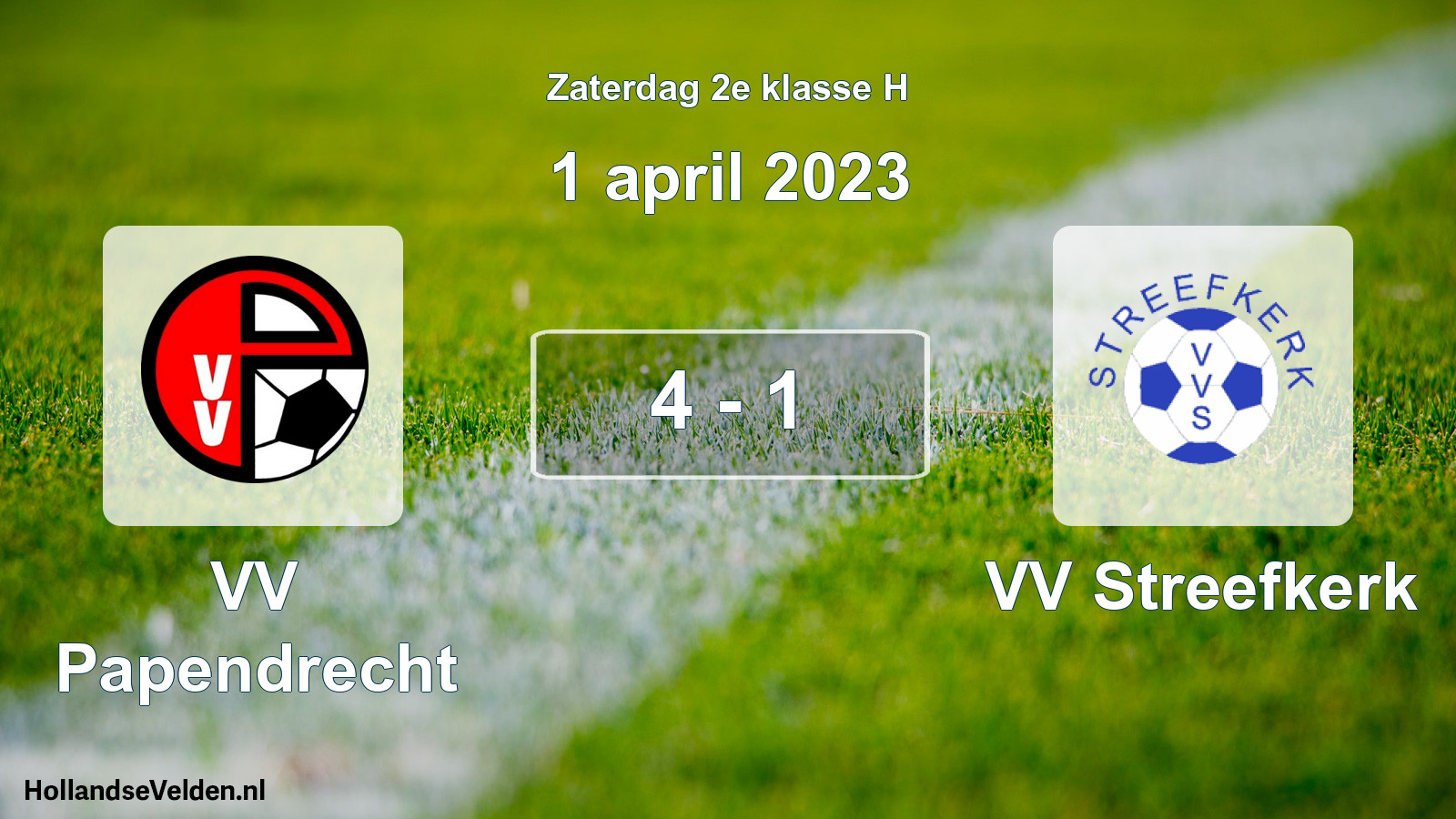 Total number of matches played: VV Papendrecht - VV Streefkerk 4 - 1 (1 April 2023)