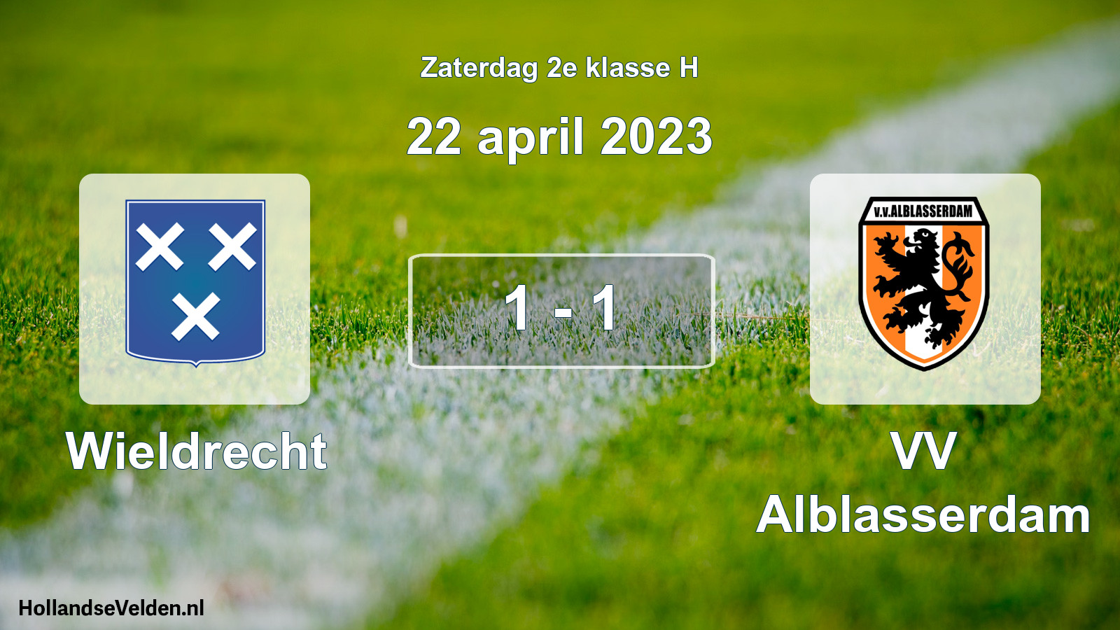 Total number of matches played: Wieldrecht - VV Alblasserdam 1 - 1 (22 April 2023)