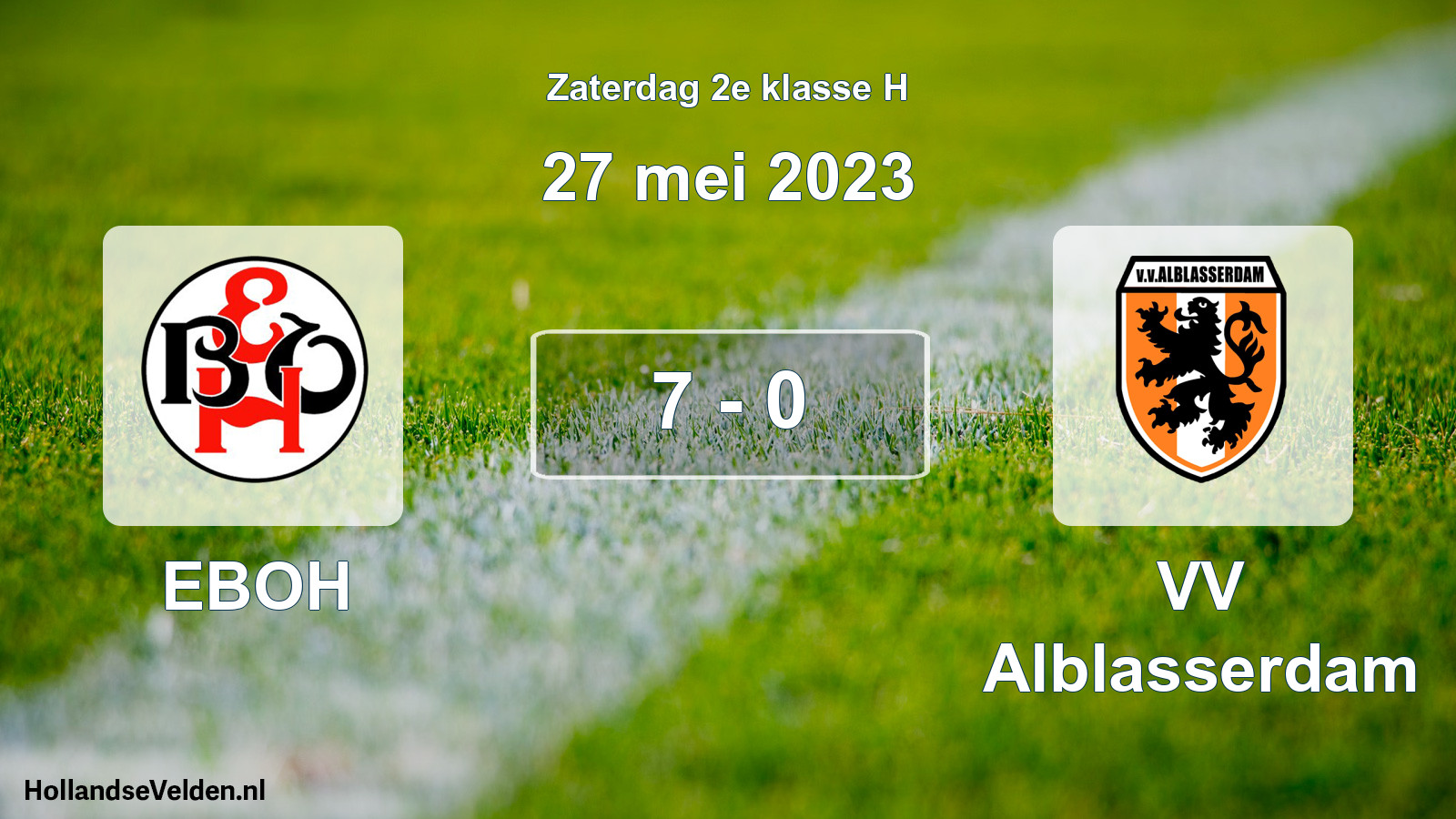 Total number of matches played: EBOH - VV Alblasserdam 7 - 0 (27 May 2023)