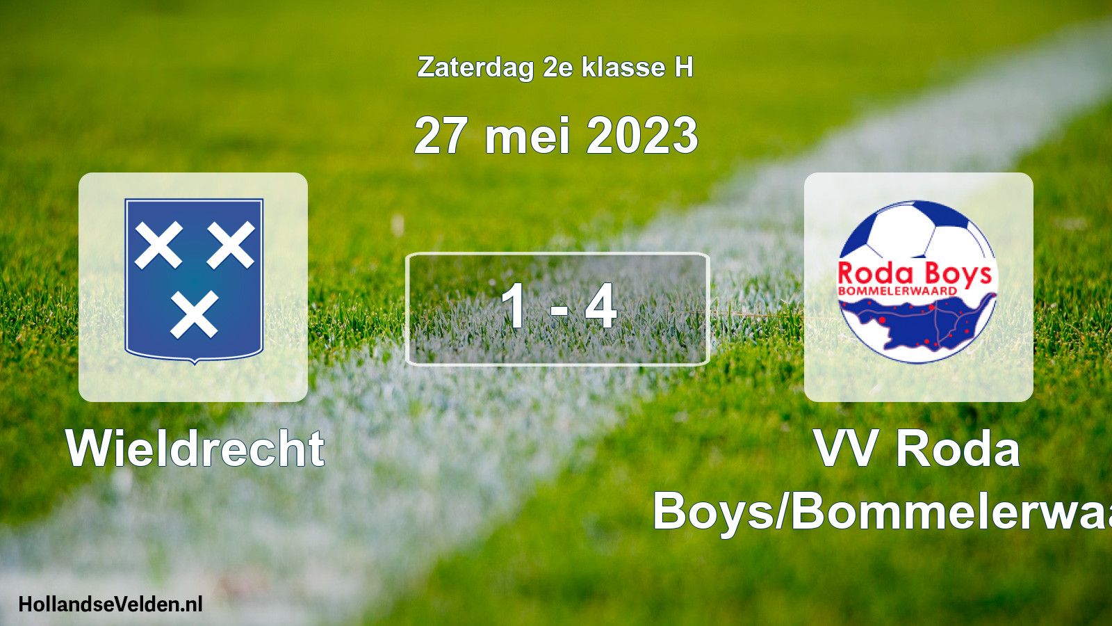 Total number of matches played: Wieldrecht - VV Roda Boys/Bommelerwaard 1 - 4 (27 May 2023)