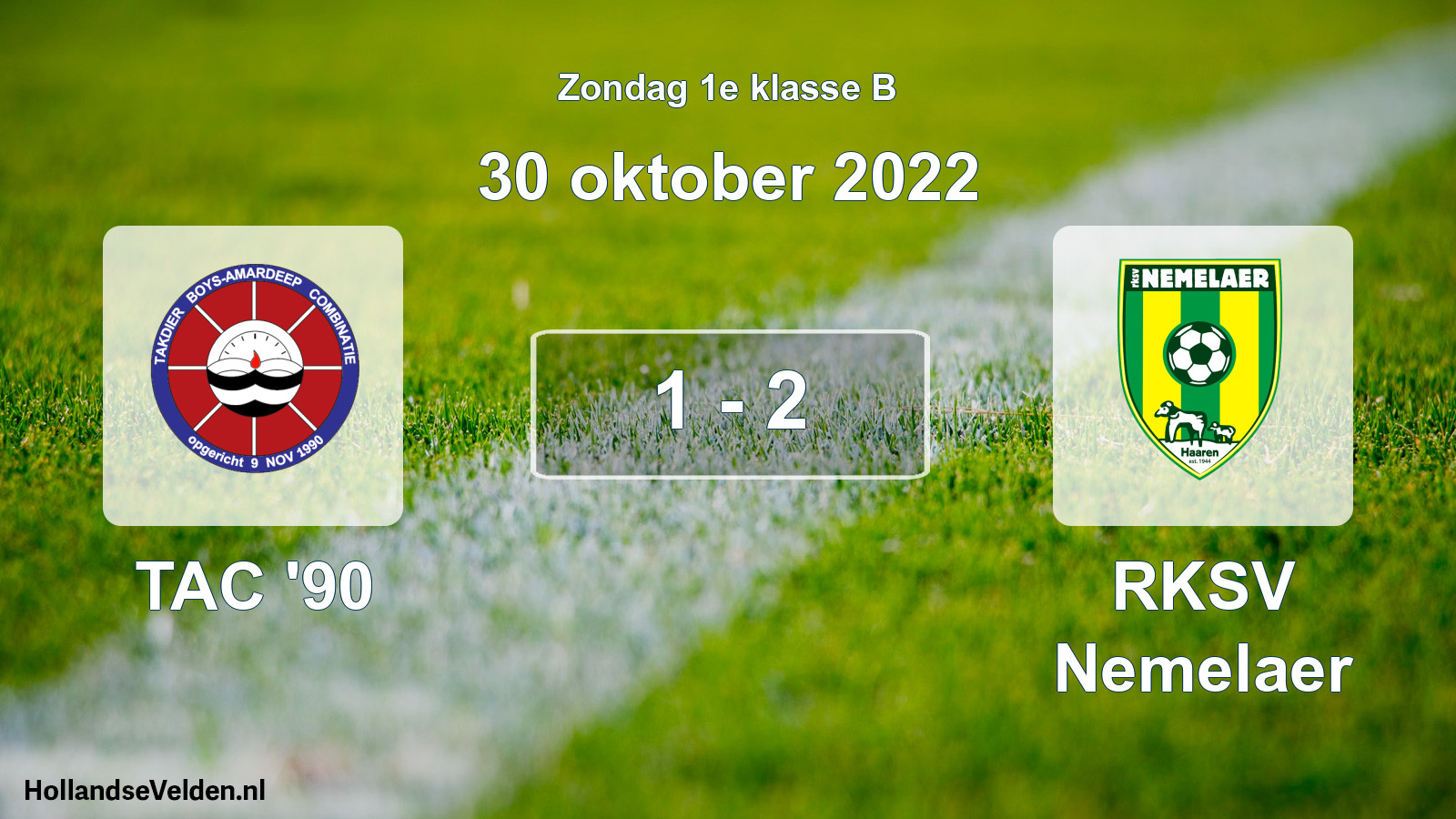 Total number of matches played: TAC '90 - RKSV Nemelaer 1 - 2 (30 October 2022)