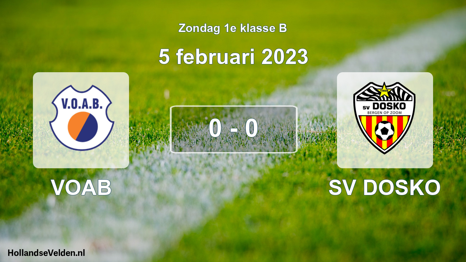 Total number of matches played: VOAB - SV DOSKO 0 - 0 (5 February 2023)