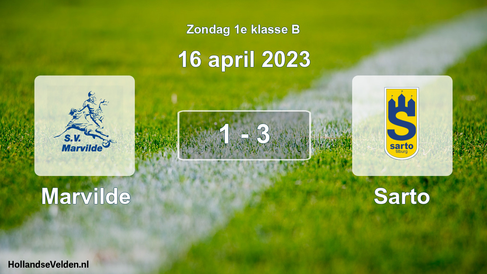 Total number of matches played: Marvilde - Sarto 1 - 3 (16 April 2023)