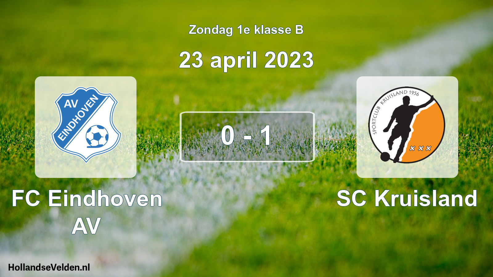 Total number of matches played: FC Eindhoven AV - SC Kruisland 0 - 1 (23 April 2023)