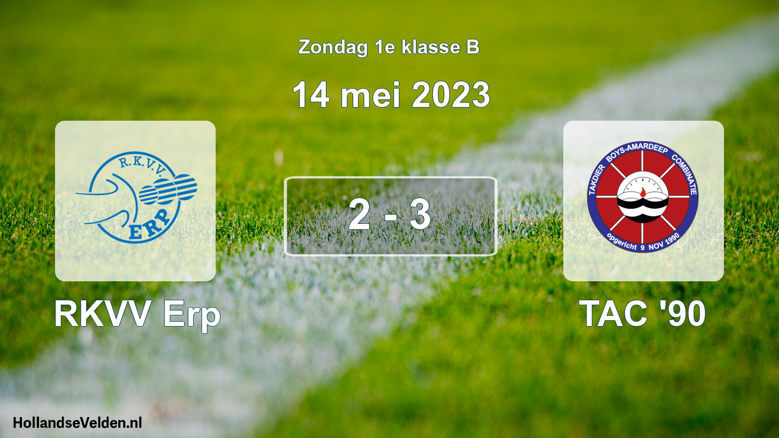 Total number of matches played: RKVV Erp - TAC '90 2 - 3 (14 May 2023)