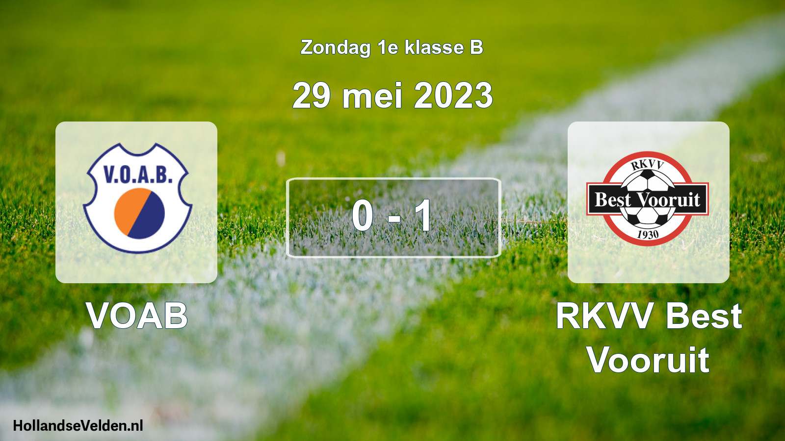 Total number of matches played: VOAB - RKVV Best Vooruit 0 - 1 (29 May 2023)