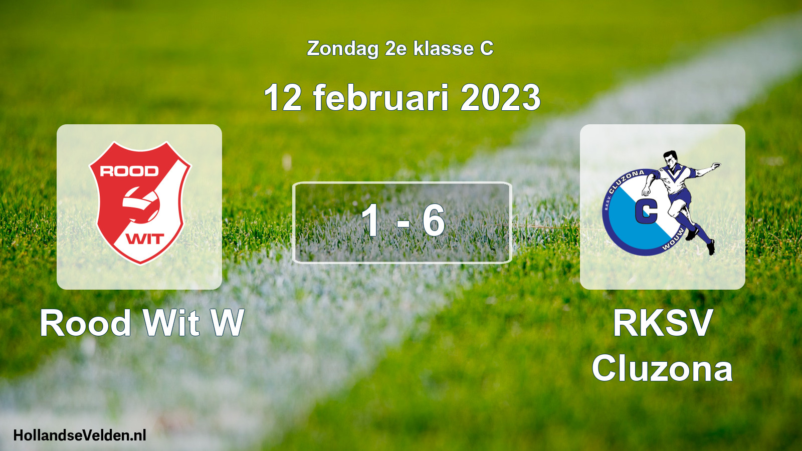 Total number of matches played: Rood Wit W - RKSV Cluzona 1 - 6 (12 February 2023)