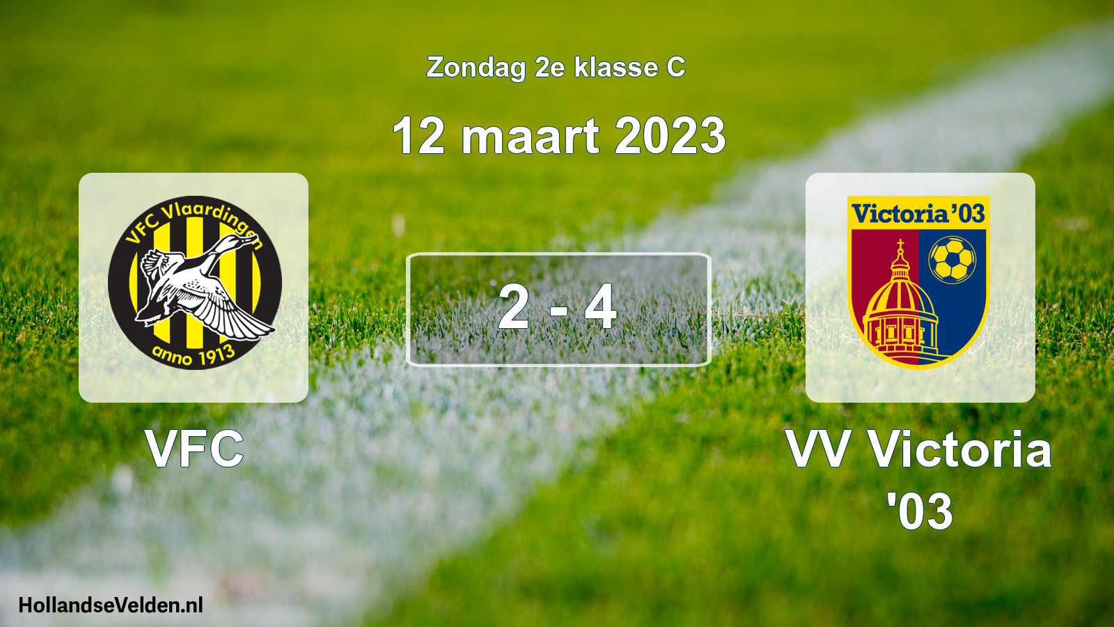 Total number of matches played: VFC - VV Victoria '03 2 - 4 (12 March 2023)