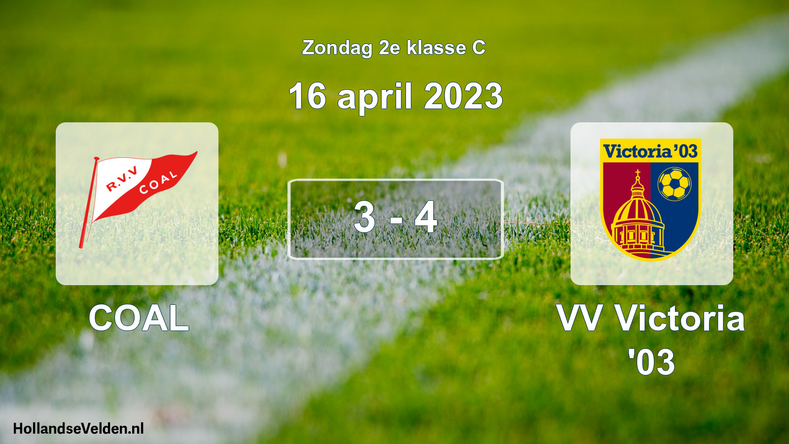 Total number of matches played: COAL - VV Victoria '03 3 - 4 (16 April 2023)