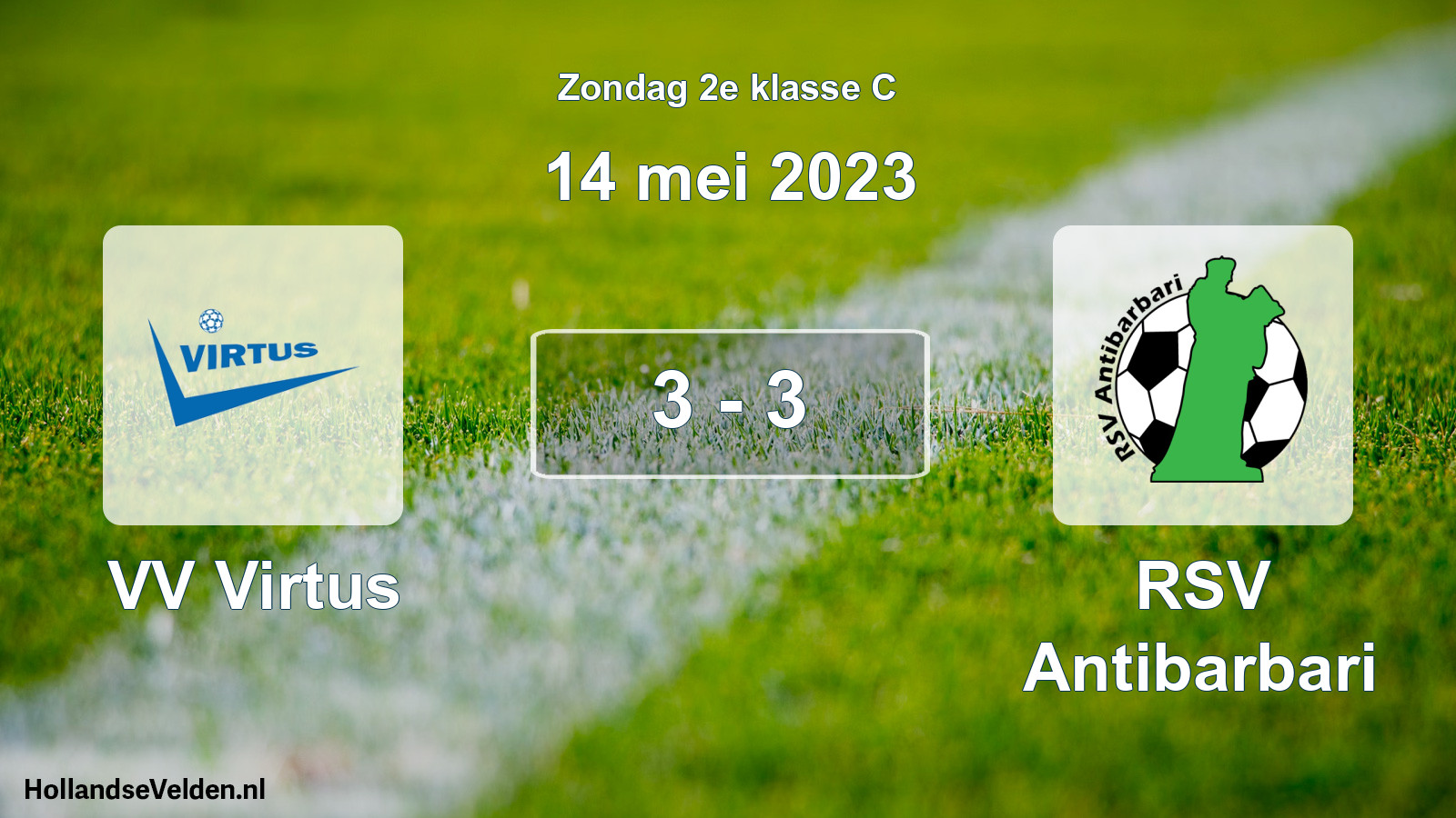 Total number of matches played: VV Virtus - RSV Antibarbari 3 - 3 (14 May 2023)