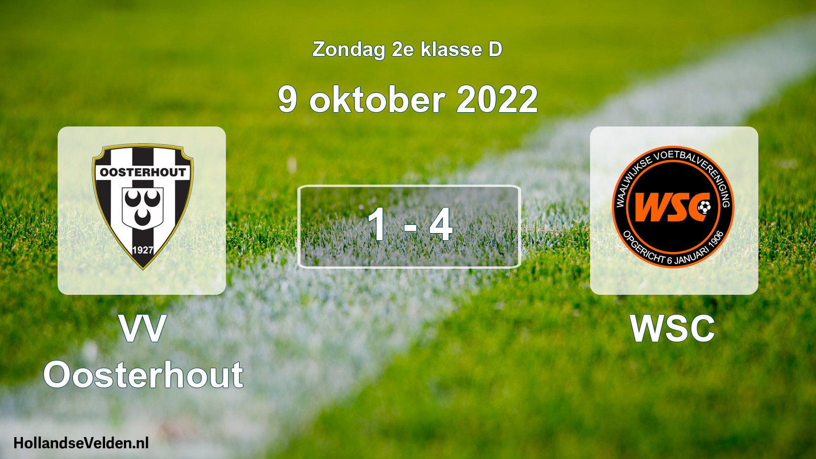 Total number of matches played: VV Oosterhout - WSC 1 - 4 (9 October 2022)