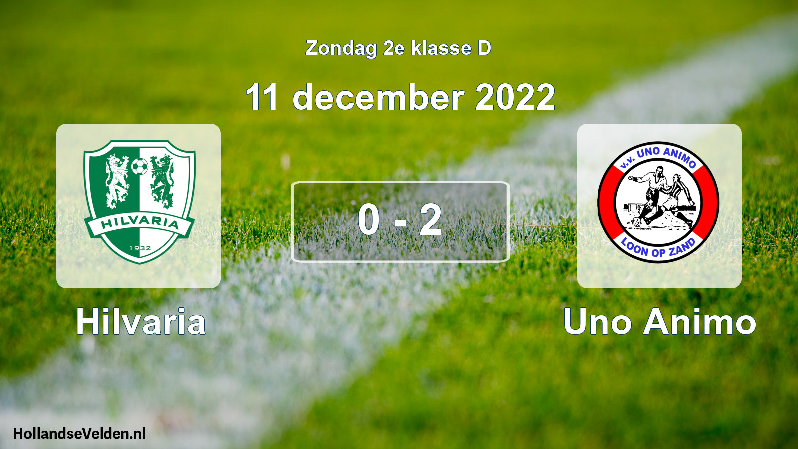 Total number of matches played: Hilvaria - Uno Animo 0 - 2 (11 December 2022)