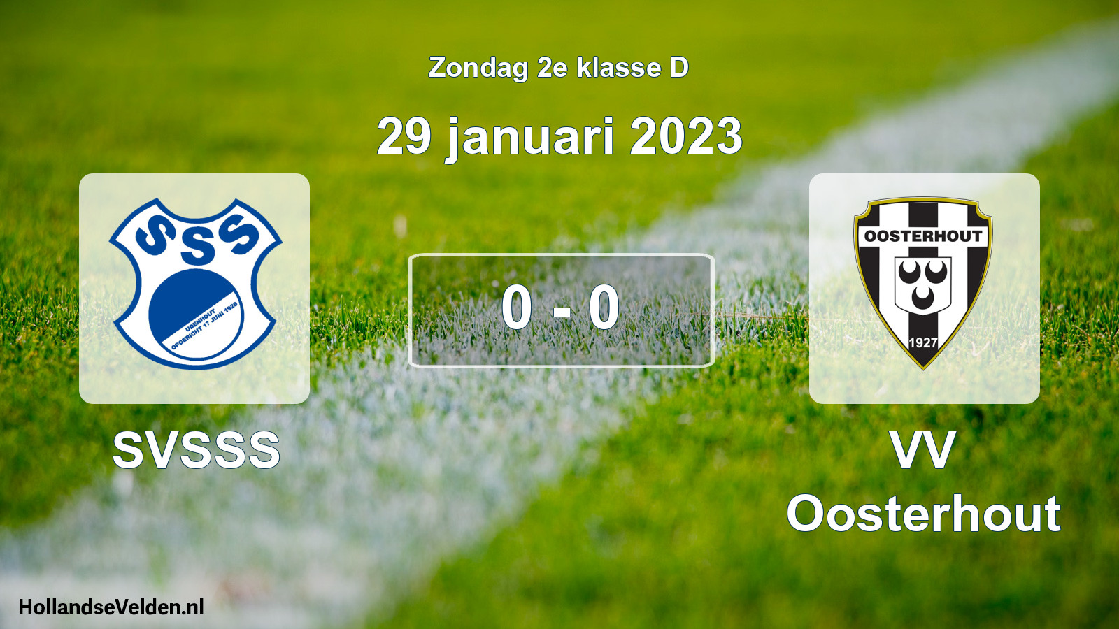 Total number of matches played: SVSSS - VV Oosterhout 0 - 0 (29 January 2023)
