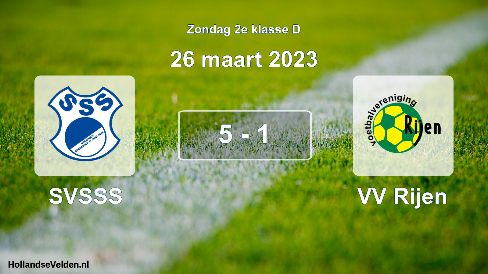 Total number of matches played: SVSSS - VV Rijen 5 - 1 (26 March 2023)