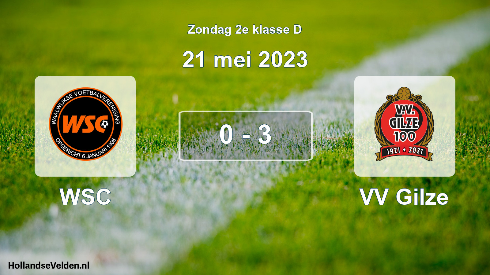 Total number of matches played: WSC - VV Gilze 0 - 3 (21 May 2023)
