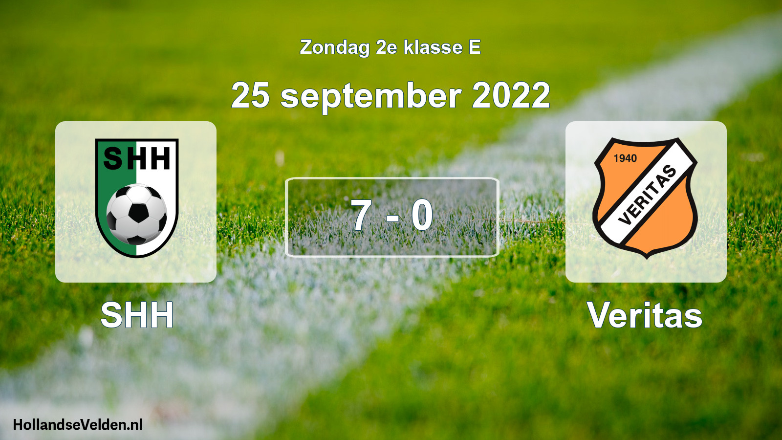 Total number of matches played: SHH - Veritas 7 - 0 (25 September 2022)