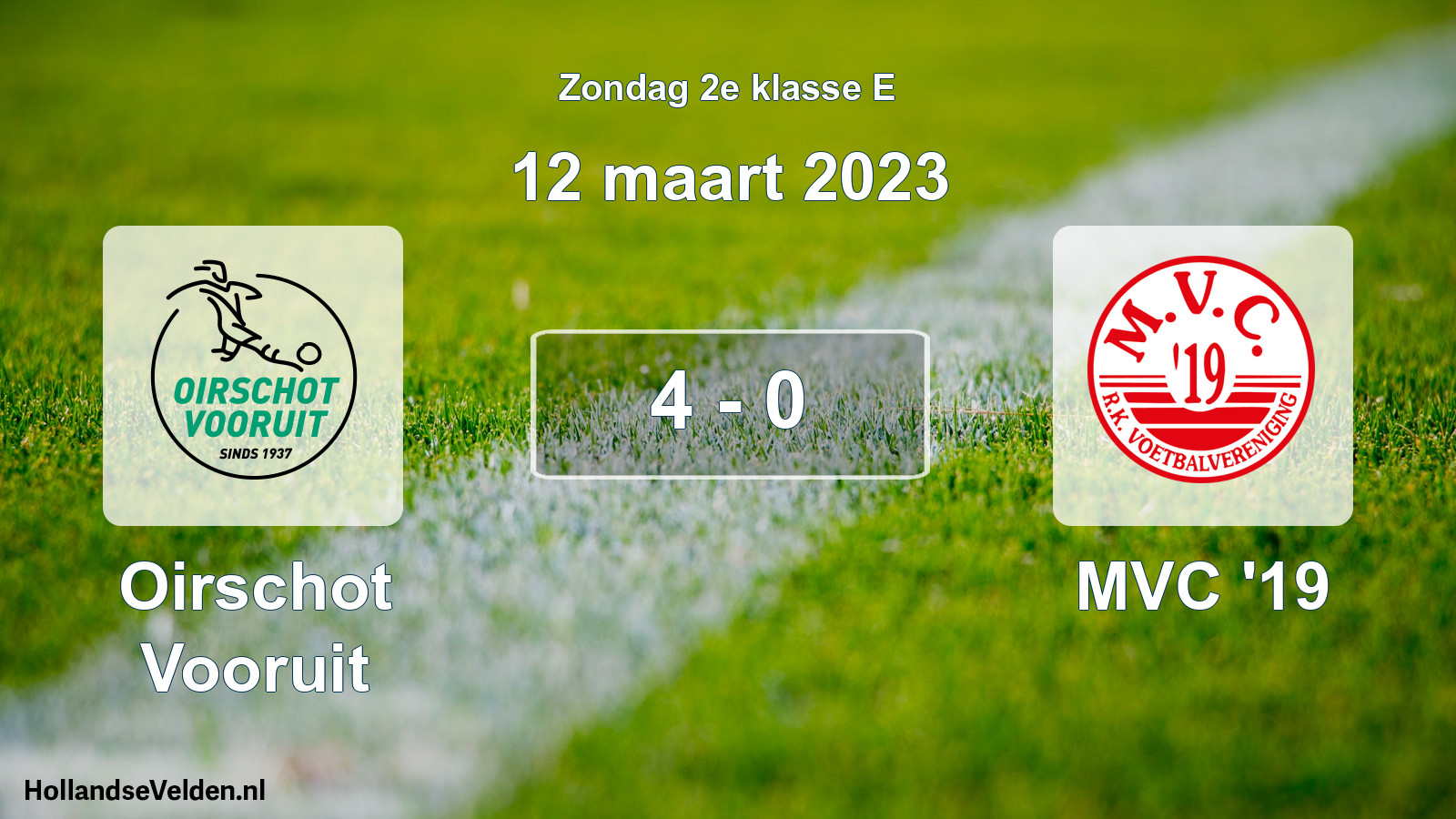 Total number of matches played: Oirschot Vooruit - MVC '19 4 - 0 (12 March 2023)