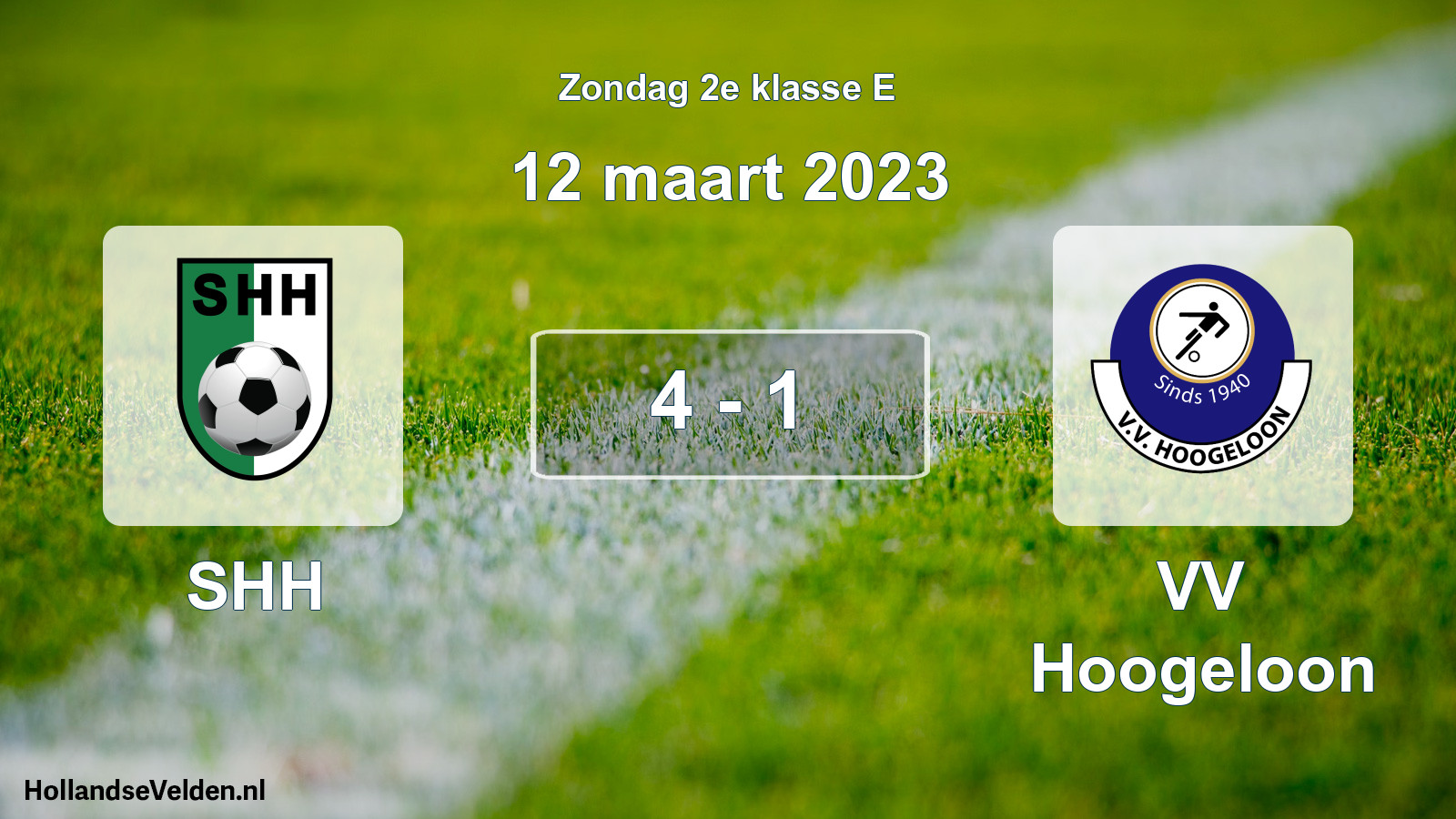 Total number of matches played: SHH - VV Hoogeloon 4 - 1 (12 March 2023)
