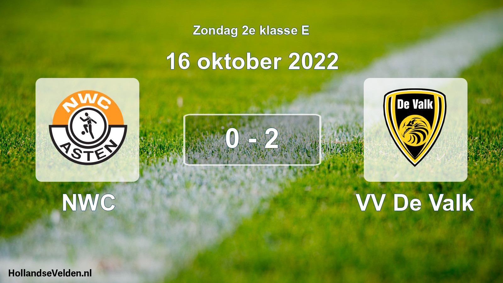 Total number of matches played: NWC - VV De Valk 0 - 2 (16 October 2022)