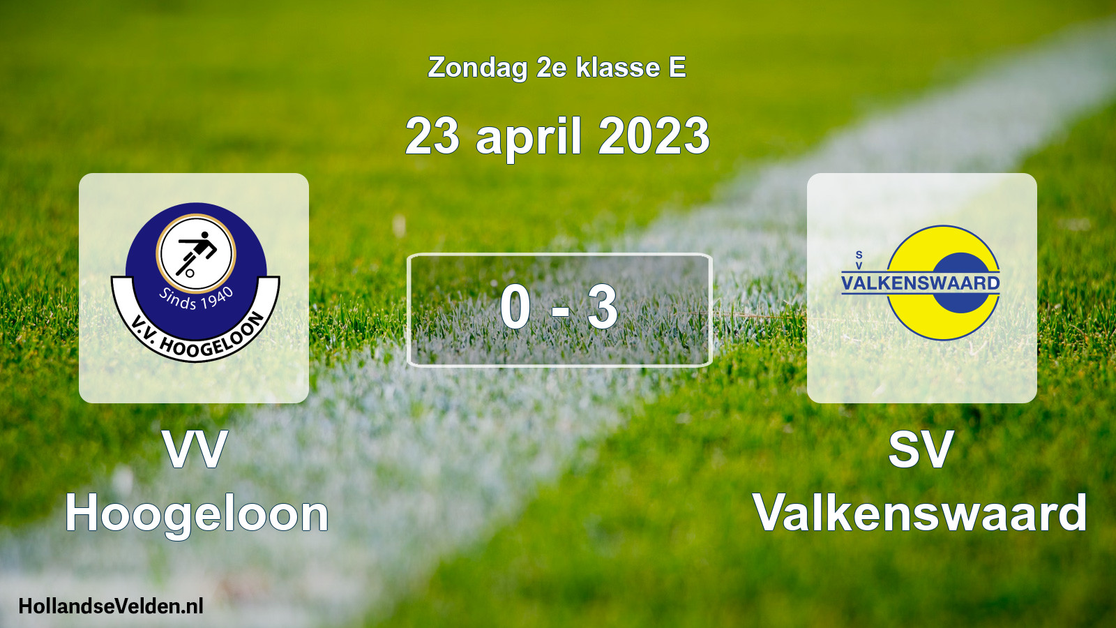 Total number of matches played: VV Hoogeloon - SV Valkenswaard 0 - 3 (23 April 2023)