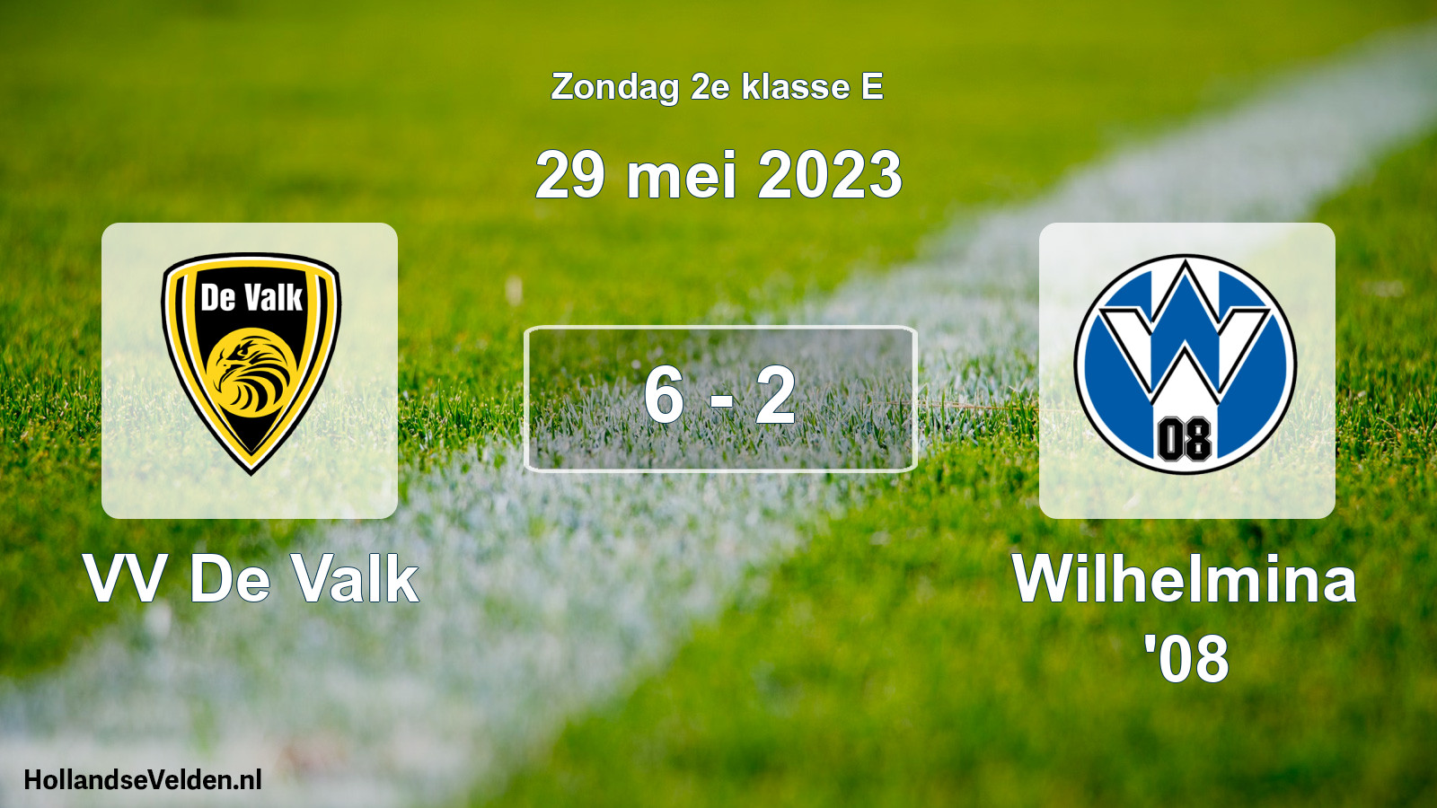 Total number of matches played: VV De Valk - Wilhelmina '08 6 - 2 (29 May 2023)