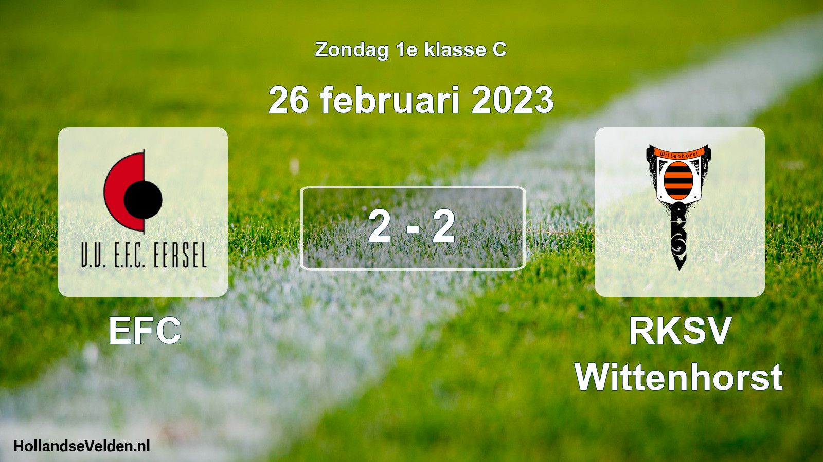 Total number of matches played: EFC - RKSV Wittenhorst 2 - 2 (26 February 2023)
