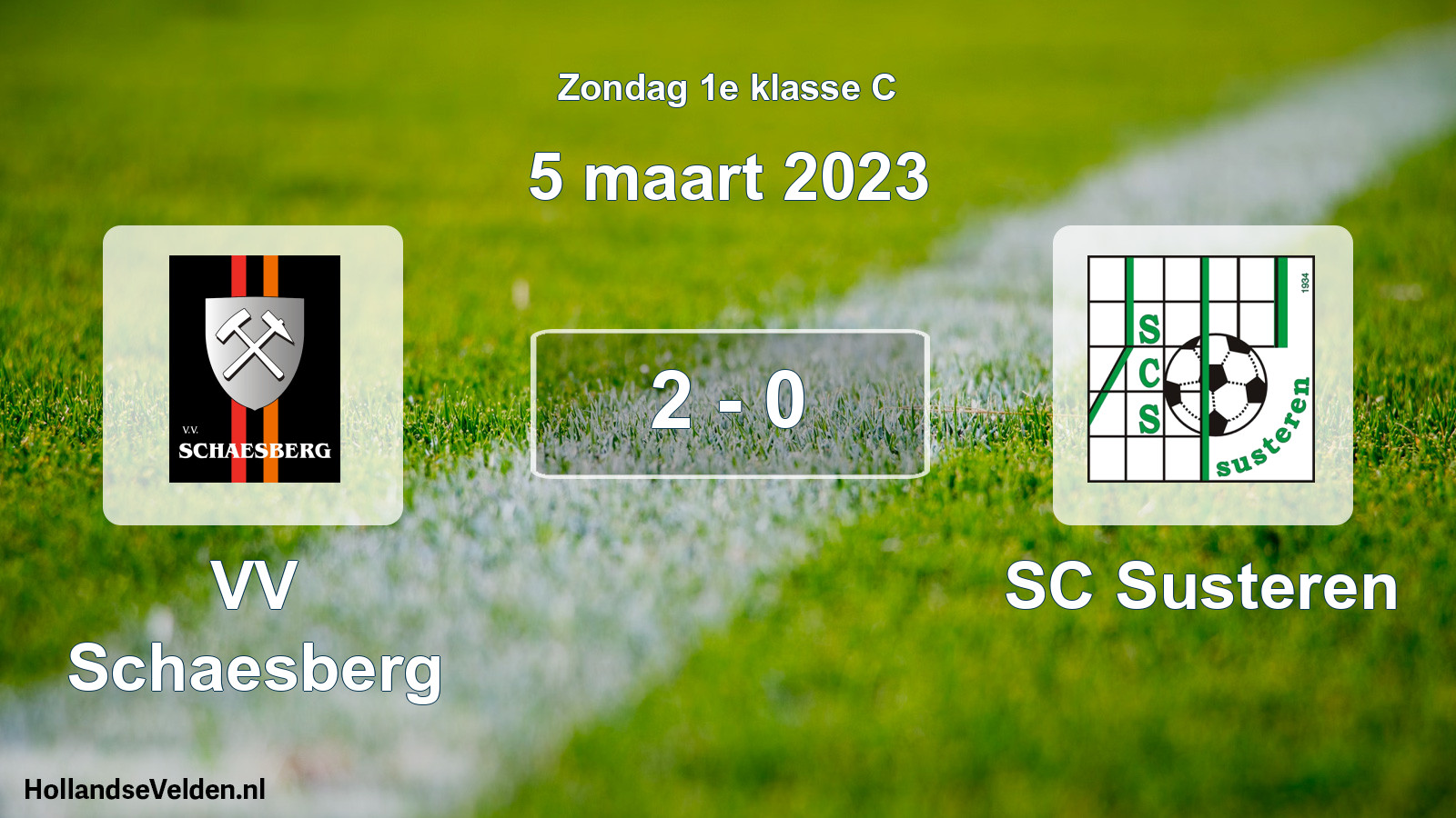 Total number of matches played: VV Schaesberg - SC Susteren 2 - 0 (5 March 2023)