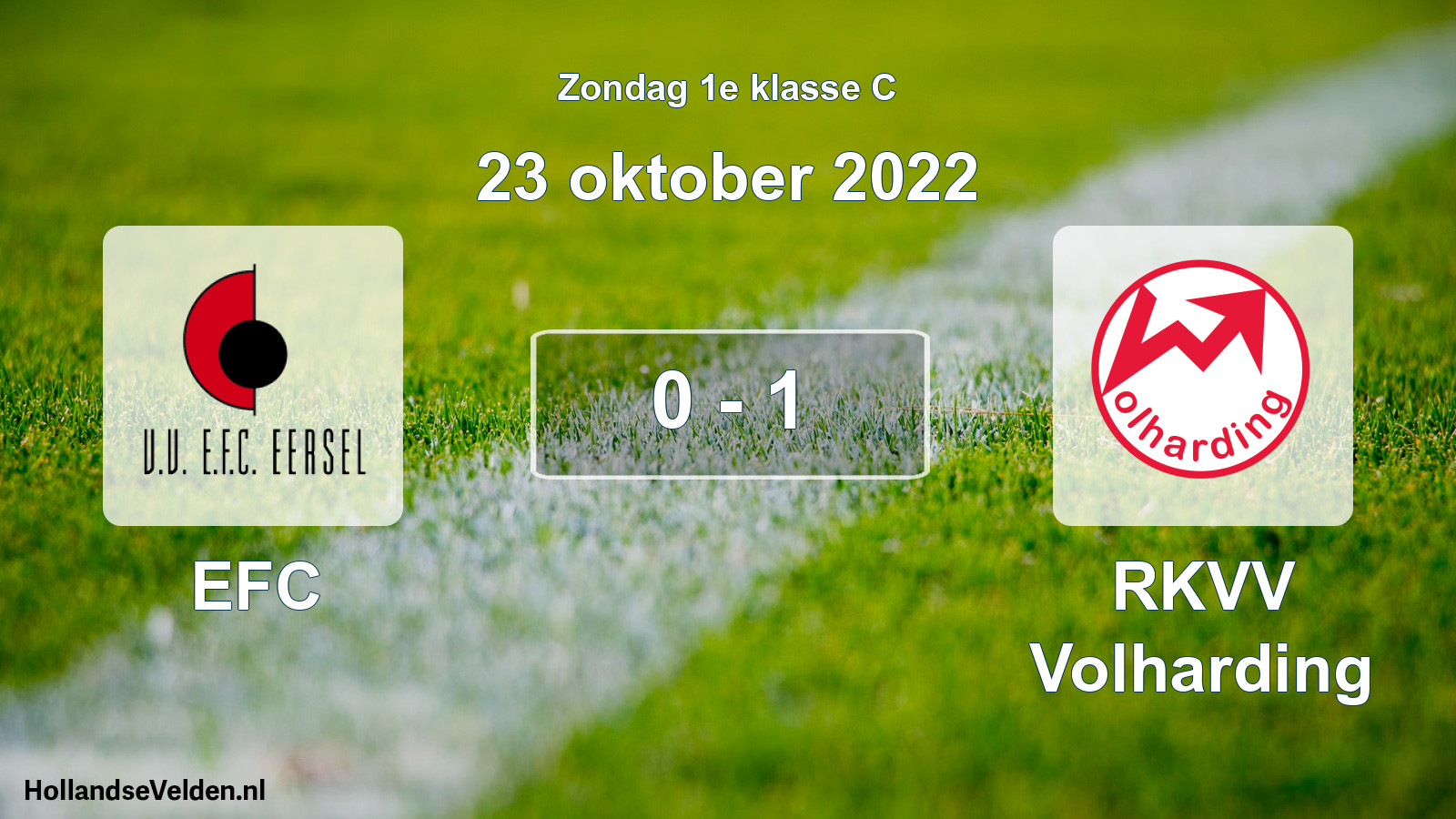 Total number of matches played: EFC - RKVV Volharding 0 - 1 (23 October 2022)