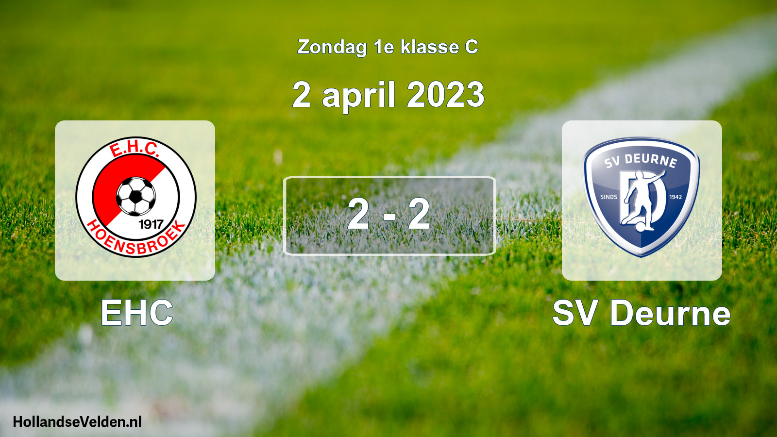 Total number of matches played: EHC - SV Deurne 2 - 2 (2 April 2023)