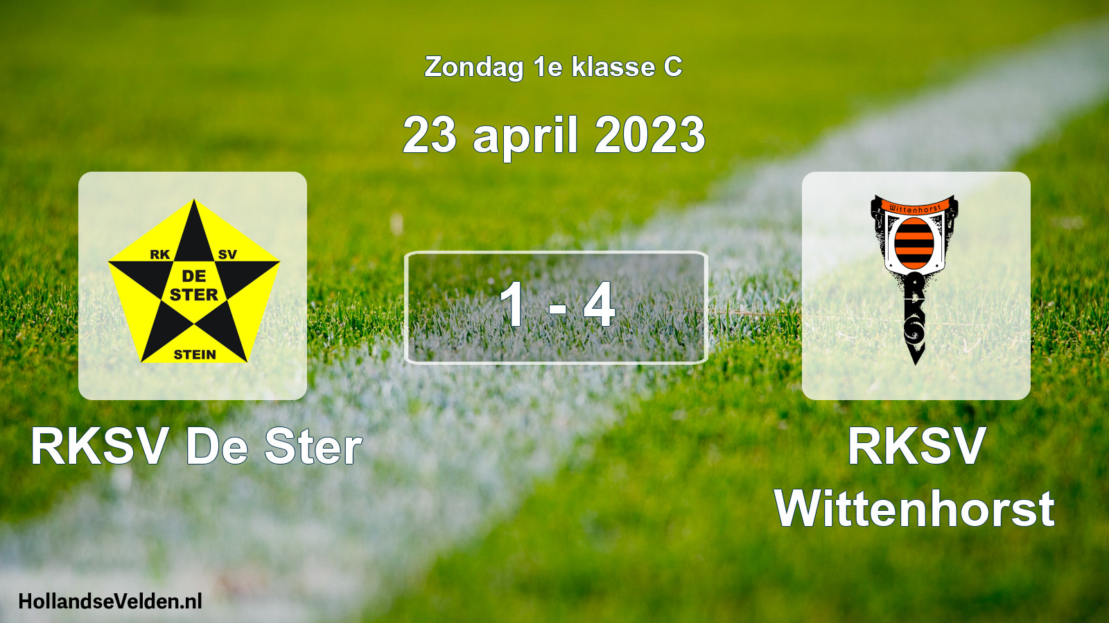 Total number of matches played: RKSV De Ster - RKSV Wittenhorst 1 - 4 (23 April 2023)