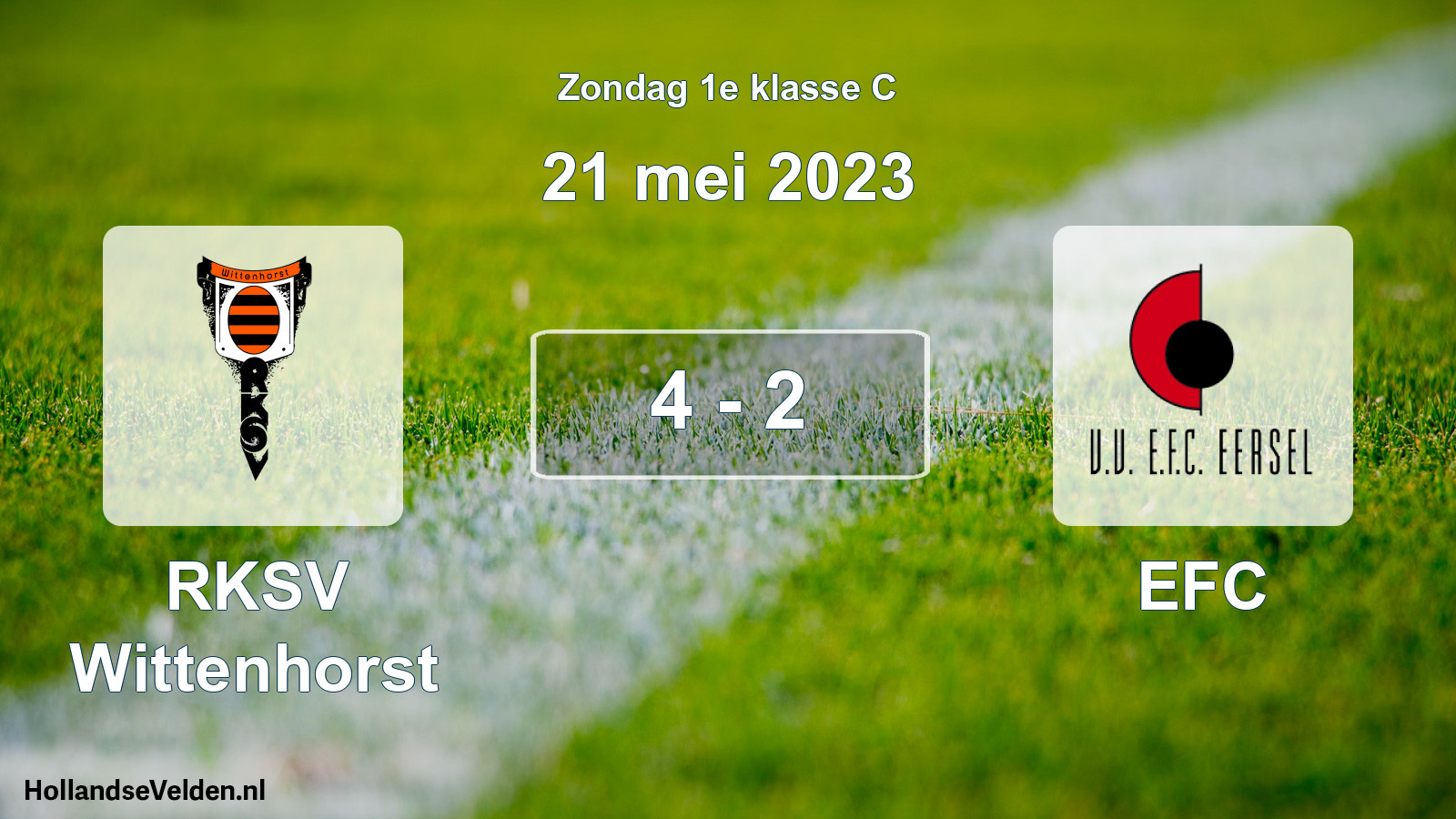 Total number of matches played: RKSV Wittenhorst - EFC 4 - 2 (21 May 2023)