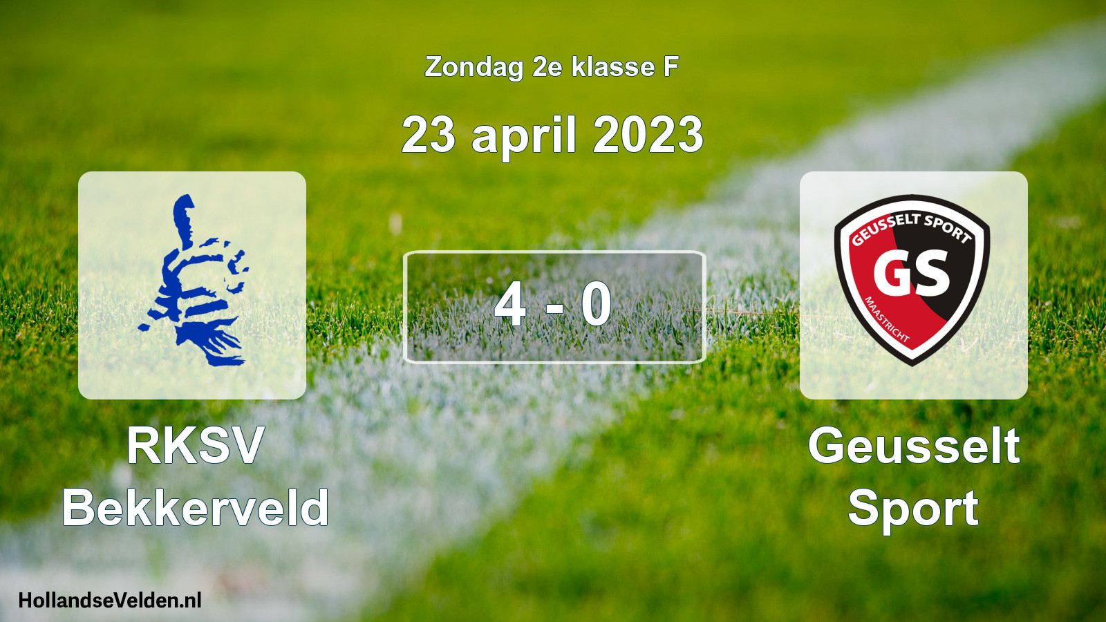 Total number of matches played: RKSV Bekkerveld - Geusselt Sport 4 - 0 (23 April 2023)