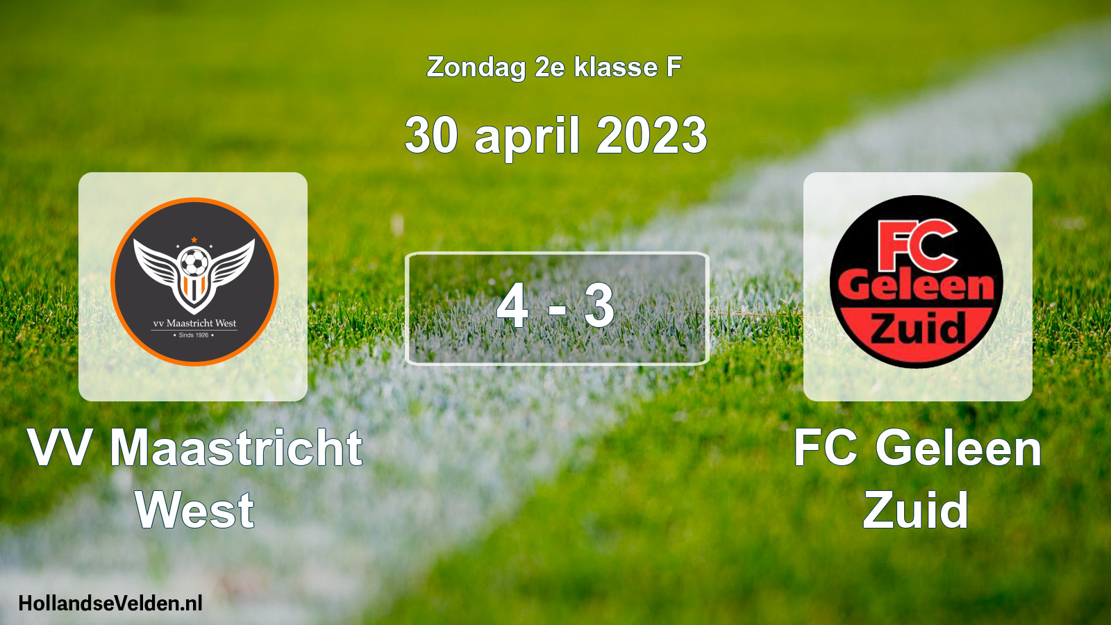 Total number of matches played: VV Maastricht West - FC Geleen Zuid 4 - 3 (30 April 2023)