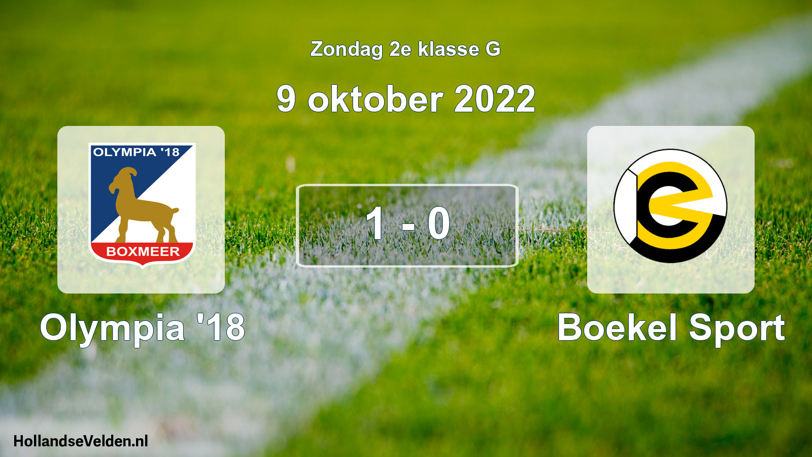 Total number of matches played: Olympia '18 - Boekel Sport 1 - 0 (9 October 2022)