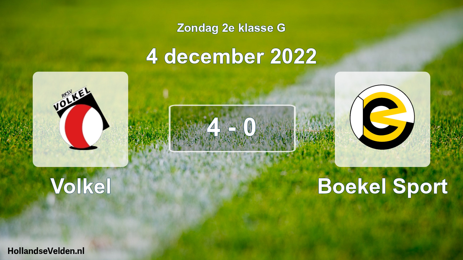 Total number of matches played: Volkel - Boekel Sport 4 - 0 (4 December 2022)